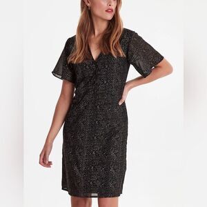 Ichi Camille Gold Dot Dress